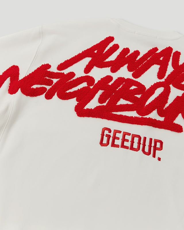 Always Neighbourhood Crewneck White/Red
