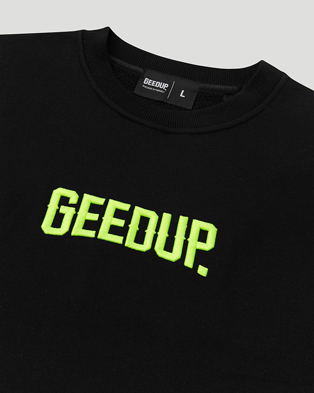 Always Neighbourhood Crewneck Black/Hyper Yellow