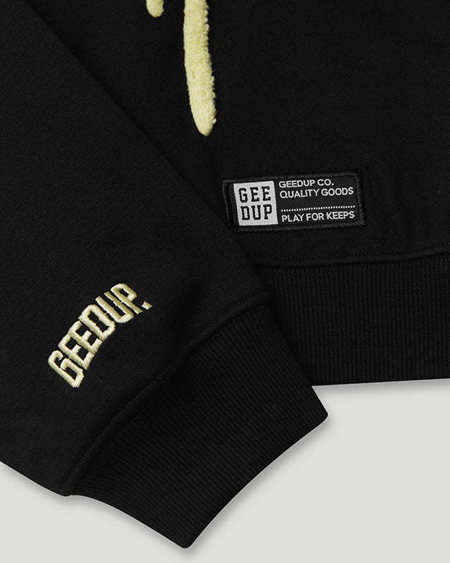 Handstyle Cropped Hoodie Black/Sorbet