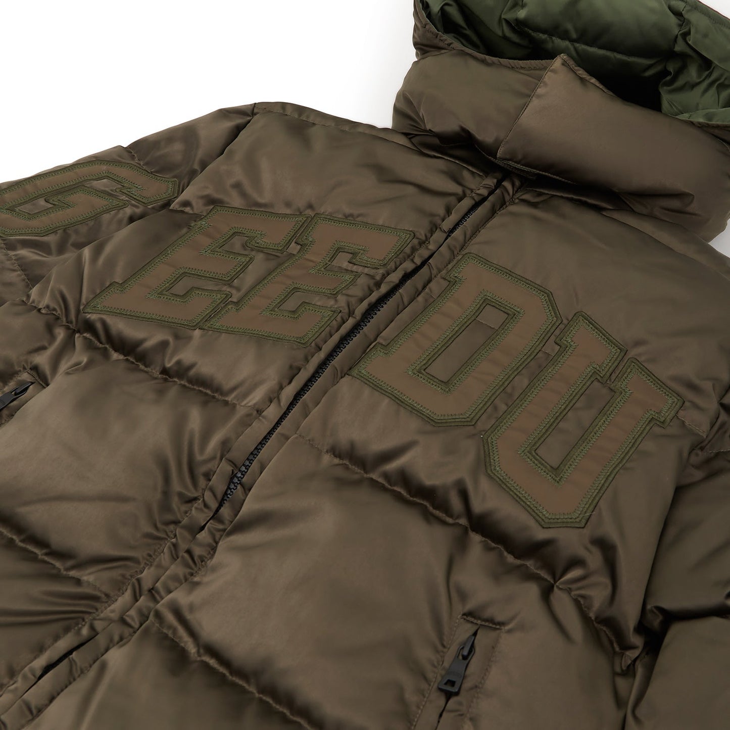 Team Logo Reversible Duck Down Jacket Khaki/Olive