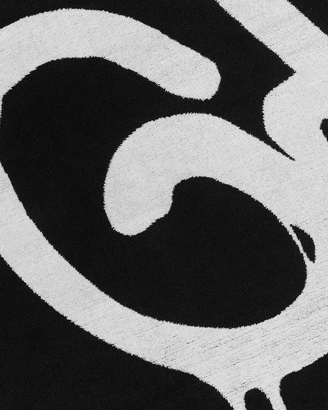 Handstyle Beach Towel Black/White