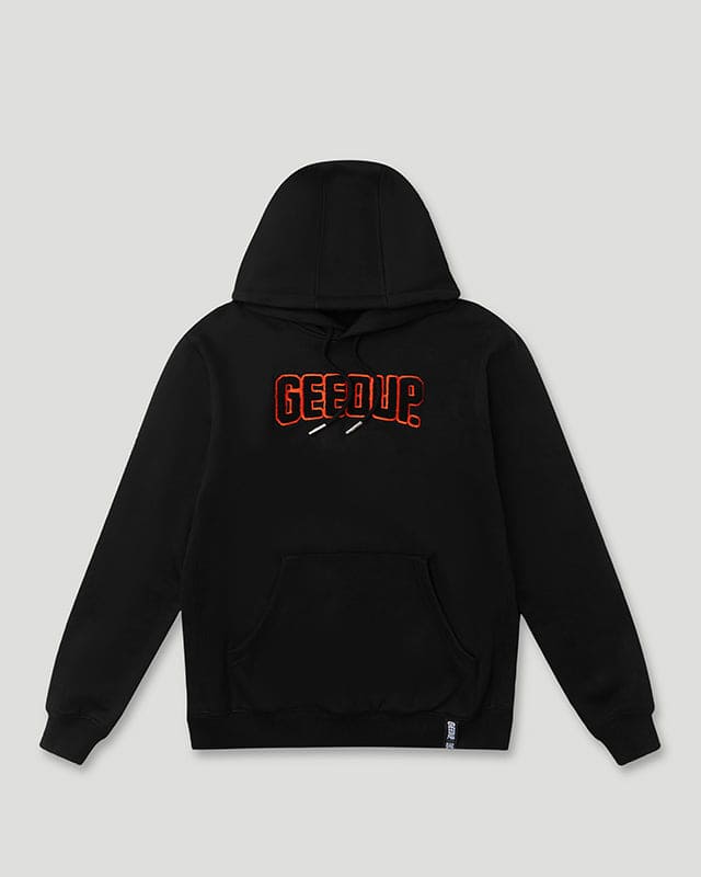 PFK Hoodie Black/Black Orange
