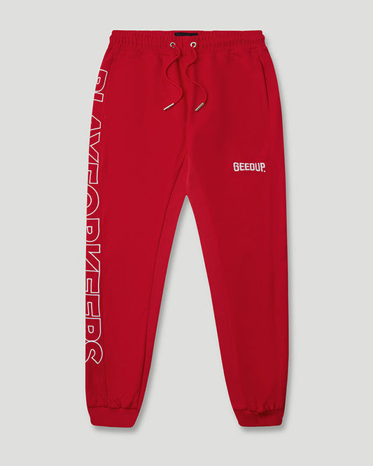 PFK Panel Trackpants Red/Grey