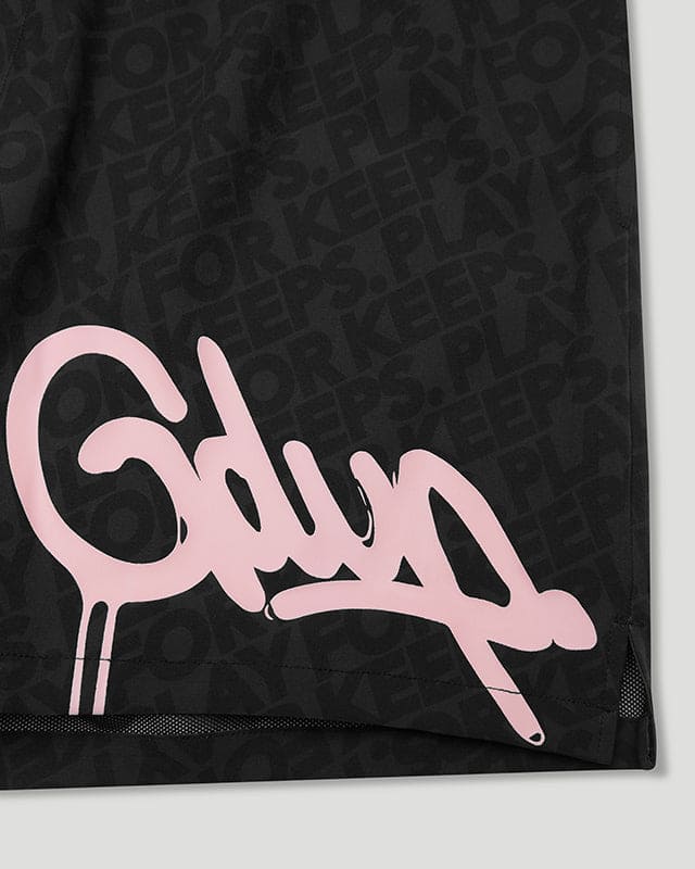 HS/PFK Monogram Swim Shorts Black/Pink